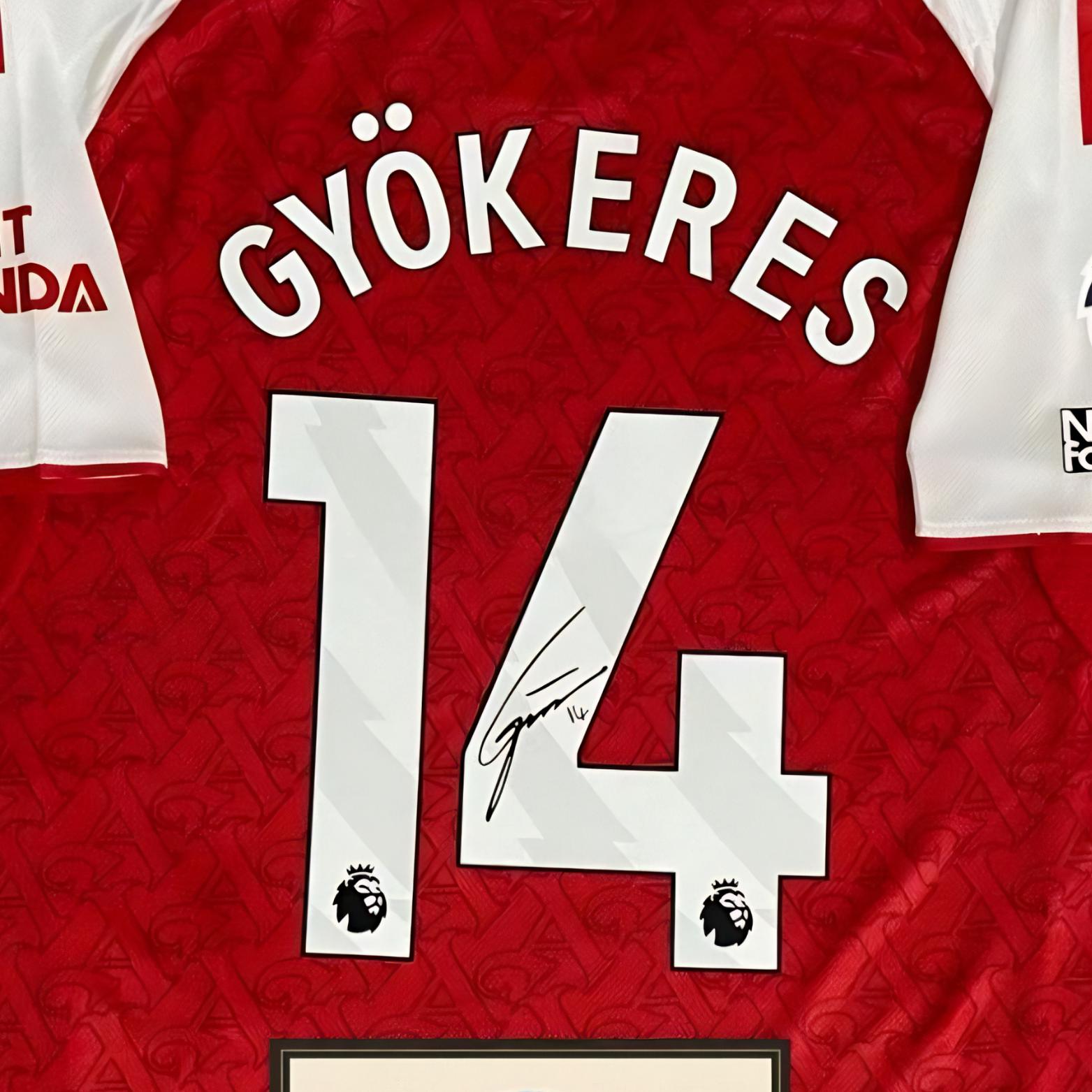 Viktor Gyökeres Arsenal 2025/26 Signed Shirt + Certificate (see