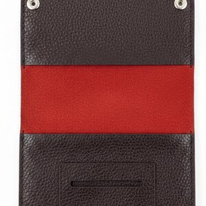 Oxblood Leather Rolling Tobacco Pouch