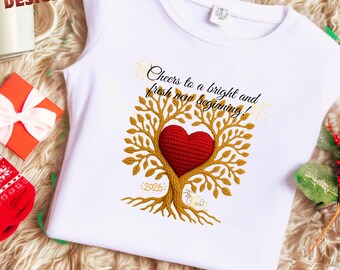 Hallo 2026 Neujahr Shirt Design | Minimalistische PNG | Druckbare T-Shirt Grafik