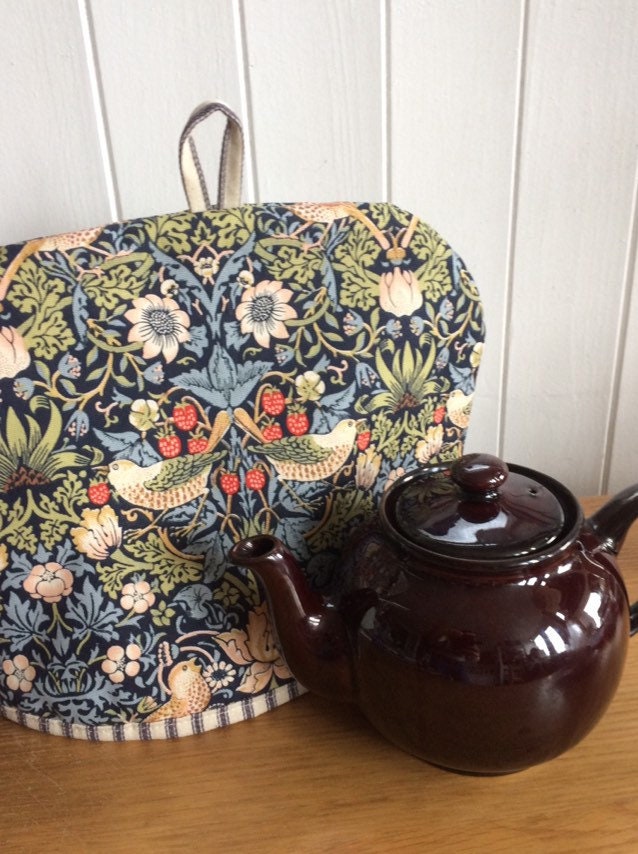 Tea Cosy William Morris Strawberry Thief 4 Cup Pot Lined Etsy