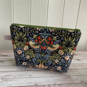 Toiletry Wash Bag William Morris Strawberry Thief Print Blue image 3