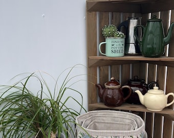 Storage Basket Fabric Oilcloth William Morris Cray Peonies Ex-large