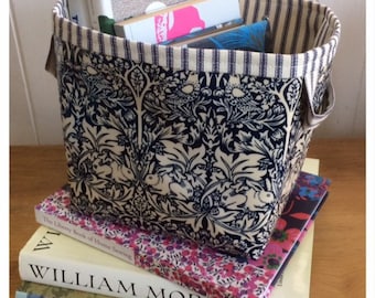 Storage Basket Fabric Oilcloth William Morris Brer Rabbit Large