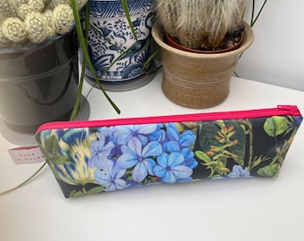 Floral Rose Print Oilcloth Pencil Case