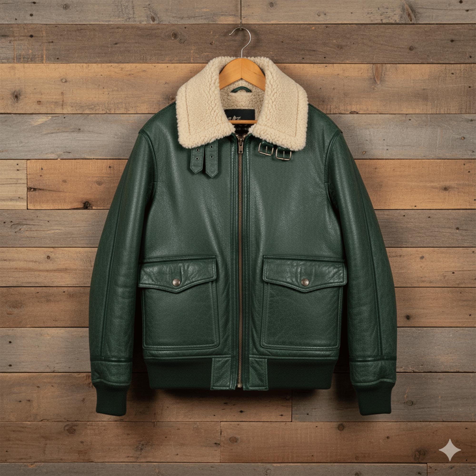 Green Aviator Jacket UK