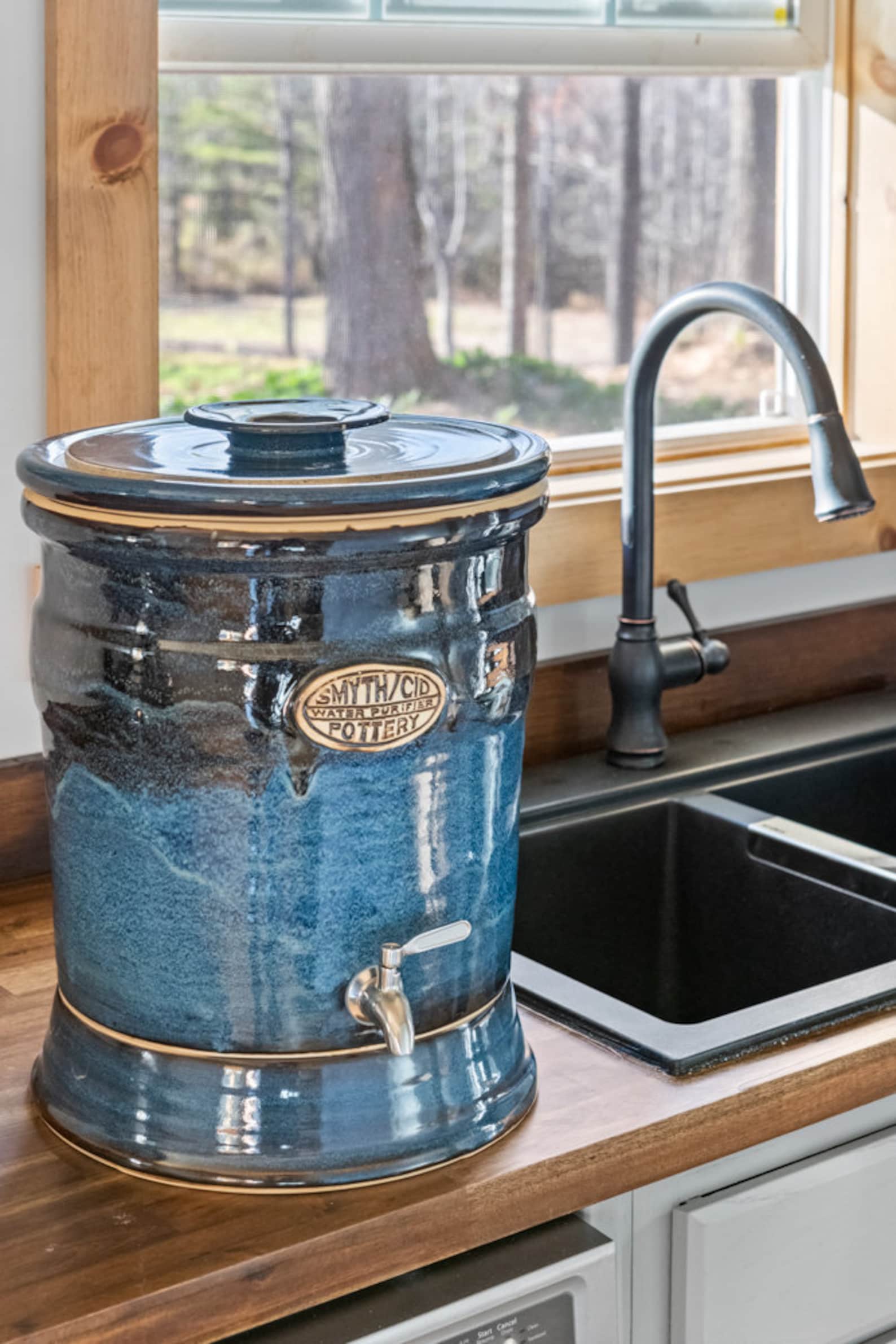 Stoneware Water Filtration Crock caspian Etsy