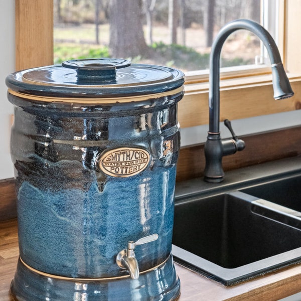 Stoneware Water Filtration Crock - "Caspian"