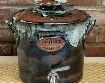 Stoneware Kombucha Crock With Lid And Spigot - 1+ Gallon