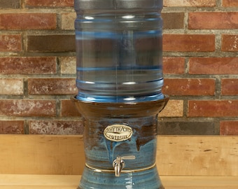 Stoneware Water Cooler w/ Stand – For 5 Gallon Water Jugs/Carboys