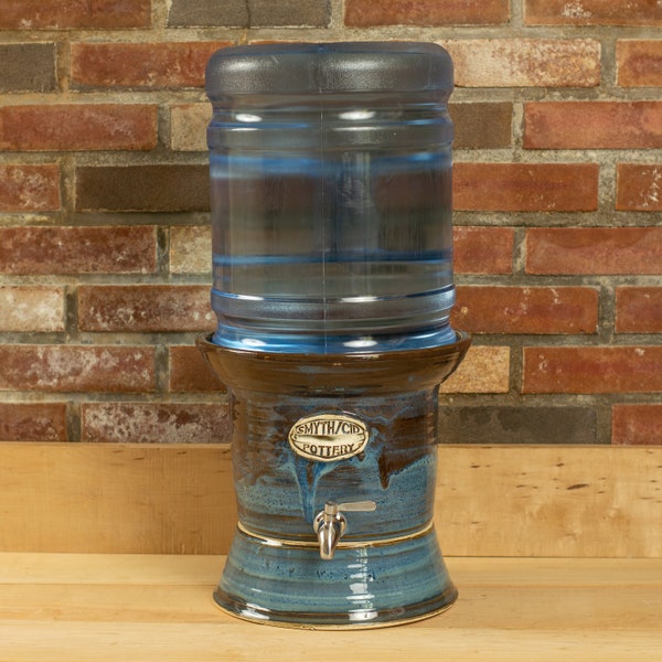 Stoneware Water Cooler w/ Stand – For 5 Gallon Water Jugs/Carboys