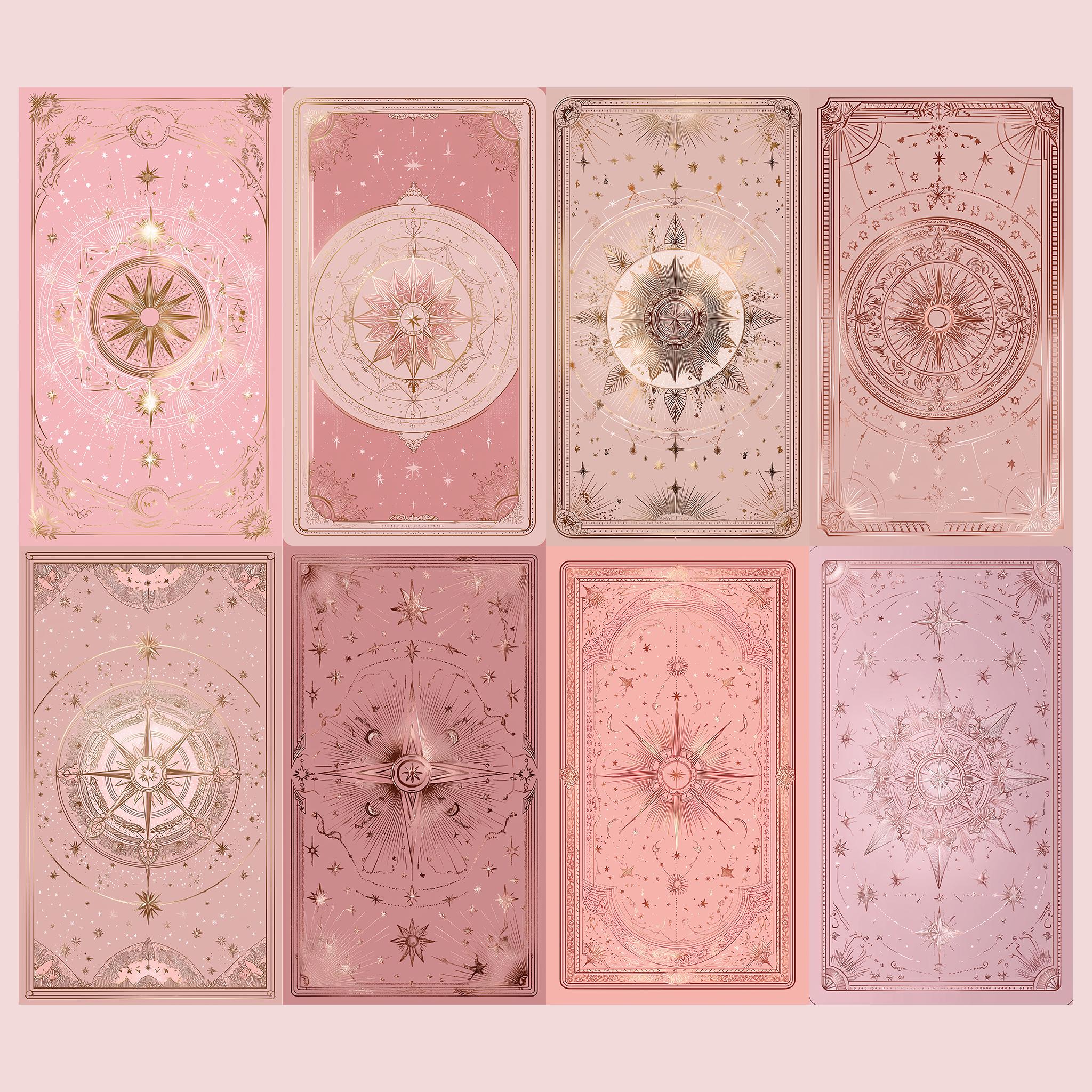 【正規品タロットカード】上品なピンク縁✨優雅で幻想的✨ロマンチックな愛のデッキ Amazon.co.jp: SIOKUY ピンクタロットカード ガイドブック付き 防水