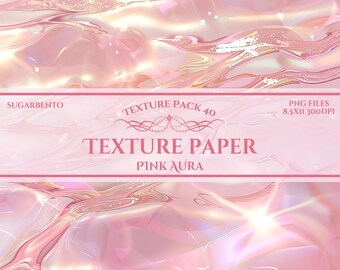 Pacchetto texture iridescente rosa brillante - 40 sfondi olografici e pastello / Download digitale per adesivi, scrapbooking, sfondi