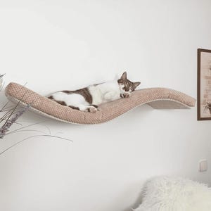 Cat Bed Wall Mounted Floating Perch Shelf With Soft Pillow, Removable and Washable Cushion, Cat Wall Furniture, Cat House, Y3