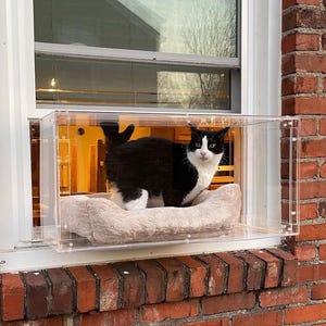 Cat Bed Window Perch (Fits 24”-36” Windows),  Cat Furniture, Cat House, Y15