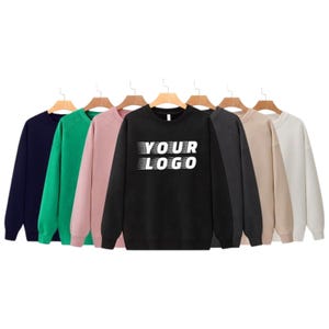Custom Logo Sweatshirt: Personalized Unisex Crewneck for Teams & Business
