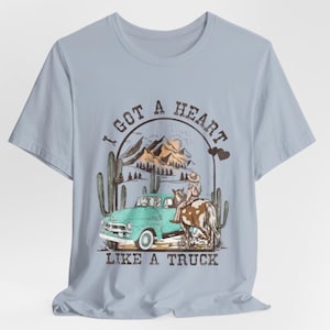 Heart Like a Truck T-Shirt, Inspired by Lainey Wilson, Country Music Tee, Western Cowgirl Shirt, Rodeo Vibes