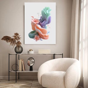 Abstract Matte Canvas Print: Colorful Tones, Modern Wall Art