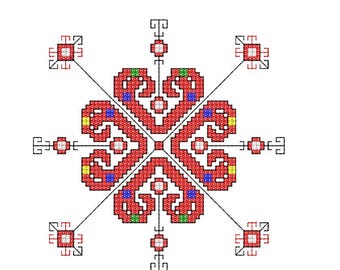 Motif de broderie Shevitsa bulgare, point de croix (pes, jef, vp3, dst, xxx, exp, hus)