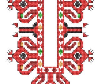 Motif de broderie folklorique bulgare, Shevitsa (pes/jef/vp3/dst/xxx/exp/hus)