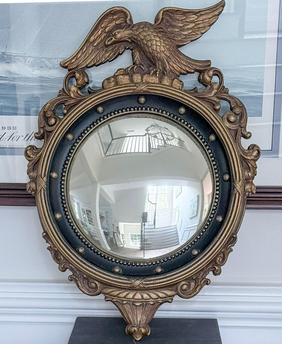 Vintage Gold Mirror Eagle - Etsy