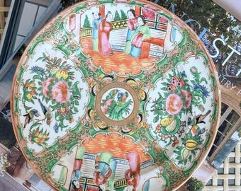 Vintage Rose Medallion Shallow Bowl, 8.25”