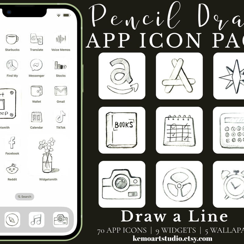 Icon Draw Ios KemoArtStudio - Etsy