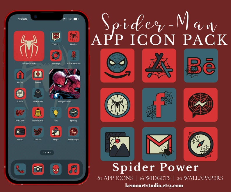 Spider-man Ios & Android Icon Set | Comic Style Superhero App Icons ...