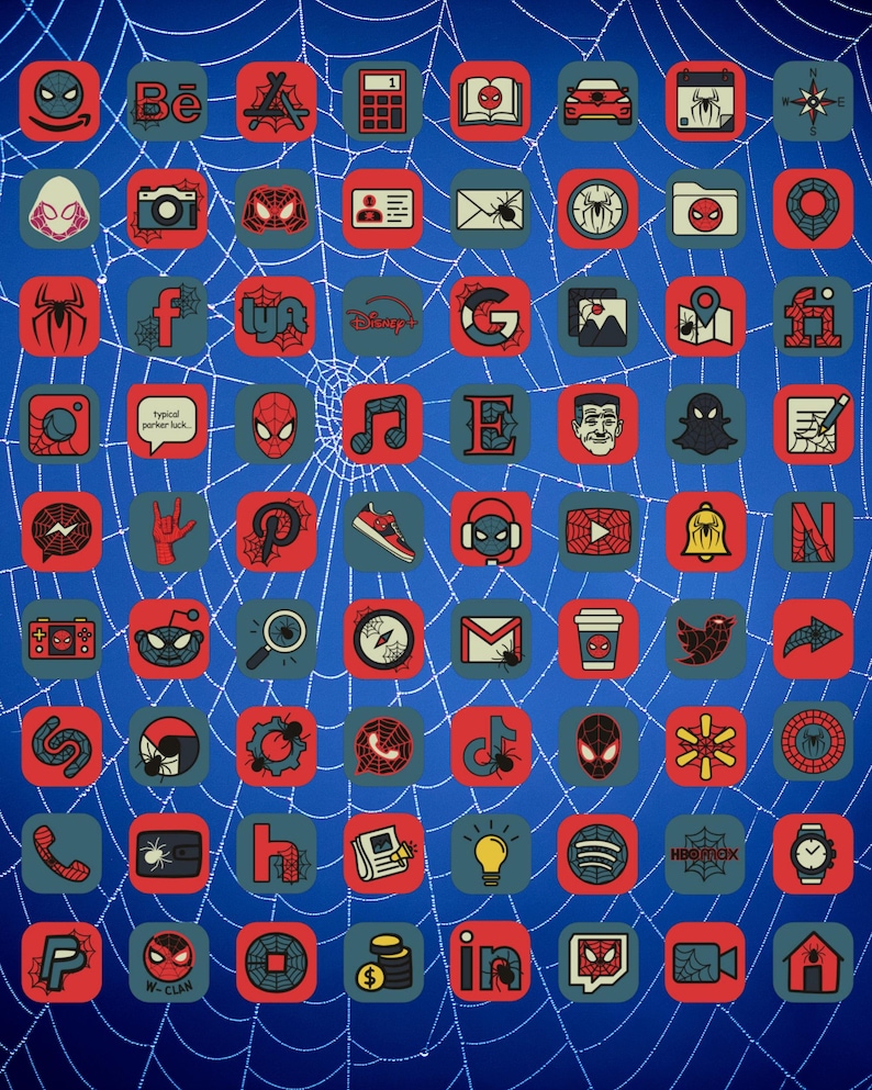 Spider-man Ios & Android Icon Set | Comic Style Superhero App Icons ...