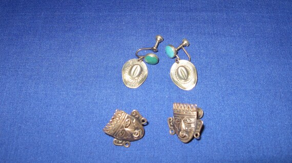 Silver earrings, 2 pair/Sale Price - image 2