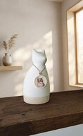Personalized Cat Cremation Urn, Modern Memorial Keepsake, pet urn product logo