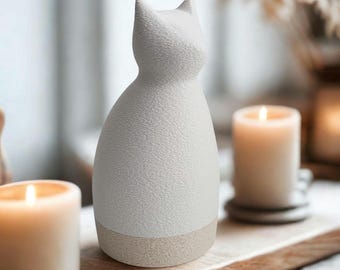 Gepersonaliseerde kattencrematie-urn, moderne herdenkingsaandenken, huisdierurn