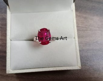 Zertifizierter Rubinring für Männer und Frauen | Natürlicher Edelstein in 925 Sterling Silber gefasst