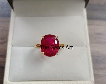 Certified Ruby Ring | 925 Sterling Silver Unisex Design