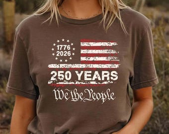 250 Years SVG PNG, America 1776 2026 Design, We The People Patriotic SVG, Retro American Flag Sublimation File