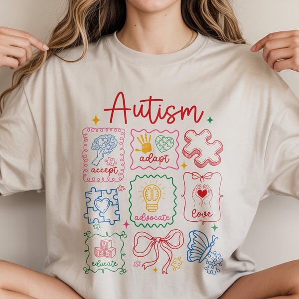 SVG de concientización sobre el autismo, PNG de neurodiversidad, diseños de aceptación del autismo, diseño de camisetas de educación especial, regalos para mamás con autismo, archivo de corte para defensores