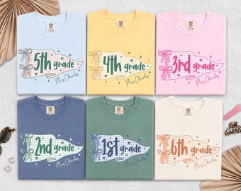 Custom Pennant Flag SVG PNG, Personalized Teacher Name SVG, Coquette Bow Checkered Flag, Custom Classroom Flag, Teacher Shirt Design