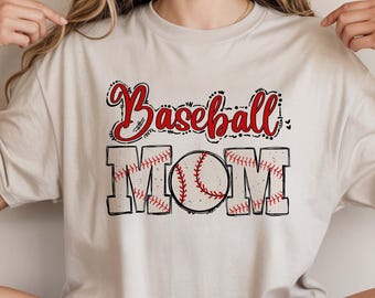 Baseball Mom PNG SVG, Game Day Baseball Mom Shirt Design, Sports Mom Cricut File, Baseball Mama Digital Download, Retro Baseball Cut File