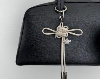 Porte-clés Kpop avec noeud porte-bonheur | Inspiré des EXO | Petite taille