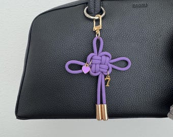 Purple Kpop Lucky Knot Keychain | Baby Size