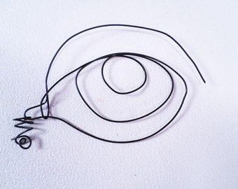 Eye See You Wire Wall Drawing Original