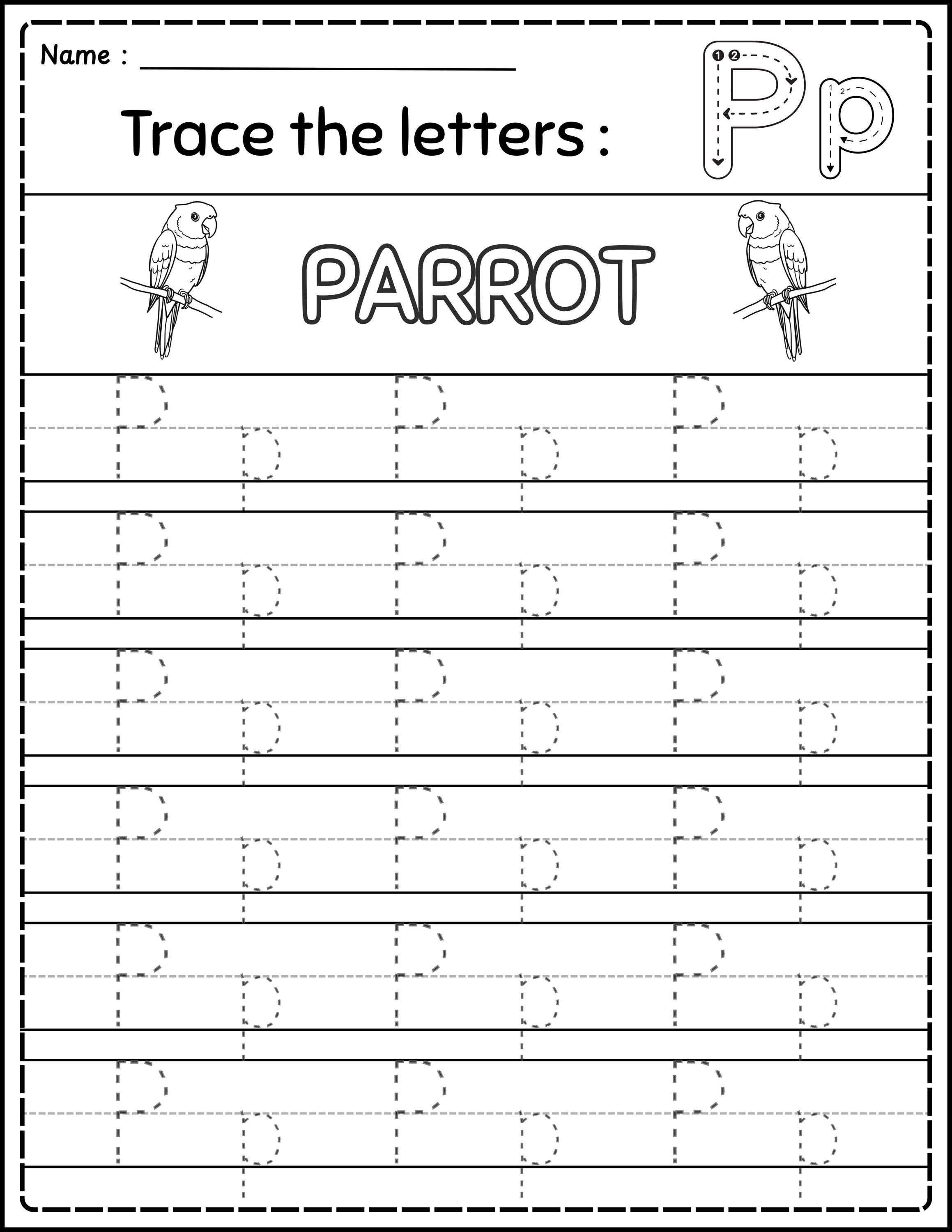 26 Alphabet Tracing Worksheets | Letter Writing Practice | Preschool ...