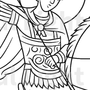 Saint George Coloring Page: Orthodox Christian Icon Art (digital ...