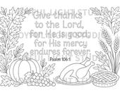 Christian Thanksgiving Coloring Placemat Bundle | 3 Bible Verse Placemats | Printable Scripture Table Decor for Kids and Families