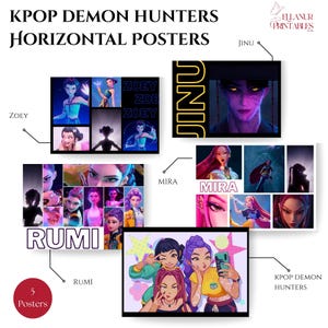 KPop Demon Hunters (2025) Movie Posters | Anime Wall Art | KPOP Wall art | Canvas Prints | Movie Fans Collection | Room Decor | Gift for her