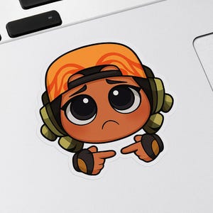 Raze Pretty Pretty Pwease Spray Valorant Sticker - Game Spray Decals for Laptops, Water Bottles, Journals, or Gifts for Gamers
