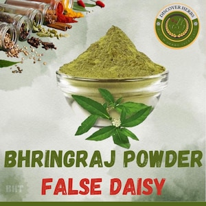 Sun dried Bhringraj Powder, False Daisy, Hair Nourishment Eclipta Elba, Pure Ayurvedic by BHT