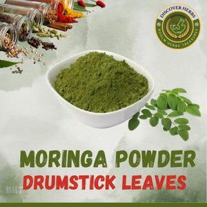 Polvo de hoja de moringa seca pura: suplemento de hoja de baqueta