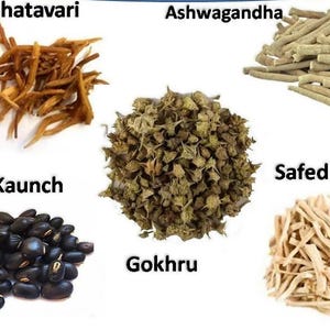 Combo offer Shatavar, Gokhru, Safed Musli, Kaunch Seeds, Ashwagandha by BHT