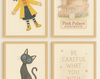 Coraline Art Print Set: Watercolor Movie Poster (Digital Download