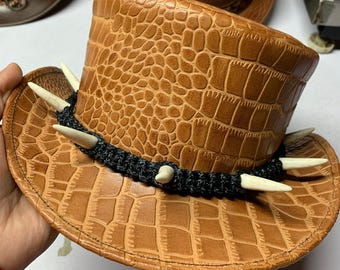 Handcrafted Voodoo Crocodile Top Hat – Steampunk Festival Costume